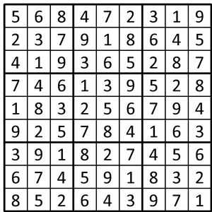 Completed grid for puzzle 77