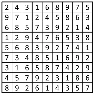 Completed grid for puzzle 81