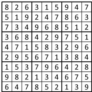 Completed grid for puzzle 85
