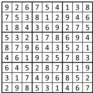 Completed grid for puzzle 86