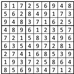 Completed grid for puzzle 89