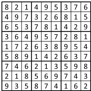 Completed grid for puzzle 91