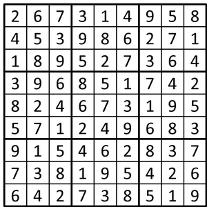 Completed grid for puzzle 92