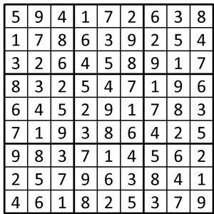Completed grid for puzzle 93