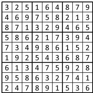 Completed grid for puzzle 97
