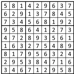 Completed grid for puzzle 98