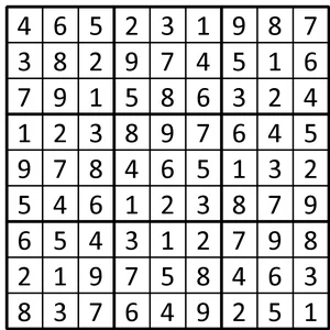 Completed grid for puzzle 99