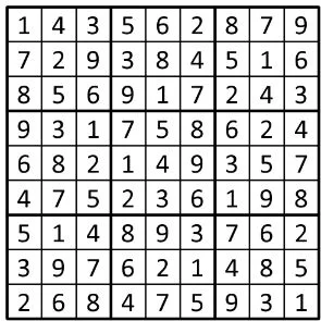 Completed grid for puzzle 10