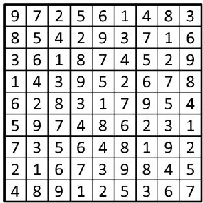 Completed grid for puzzle 105