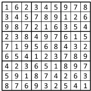 Completed grid for puzzle 11
