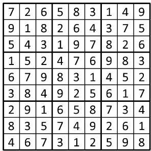 Completed grid for puzzle 111