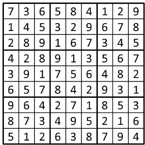 Completed grid for puzzle 112