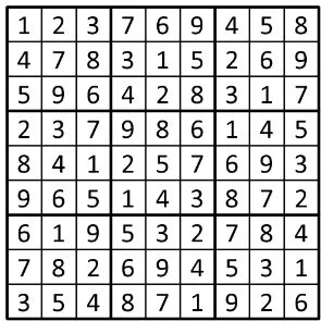 Completed grid for puzzle 119