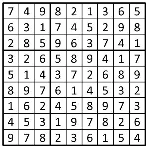Completed grid for puzzle 122