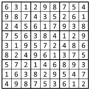 Completed grid for puzzle 124
