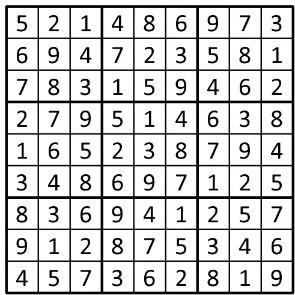 Completed grid for puzzle 126
