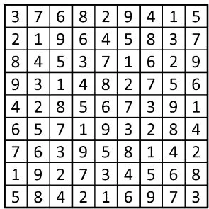 Completed grid for puzzle 127