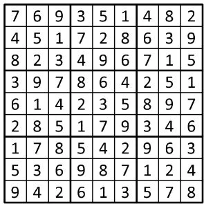 Completed grid for puzzle 128