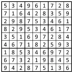 Completed grid for puzzle 131
