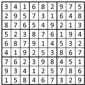 Completed grid for puzzle 133