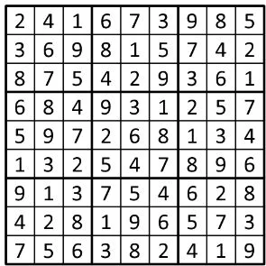Completed grid for puzzle 134