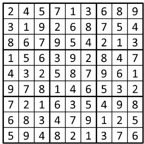 Completed grid for puzzle 136