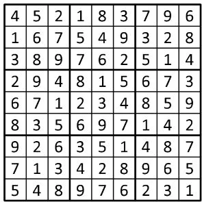 Completed grid for puzzle 137