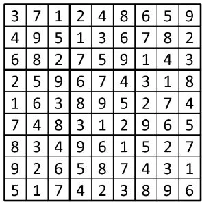 Completed grid for puzzle 138