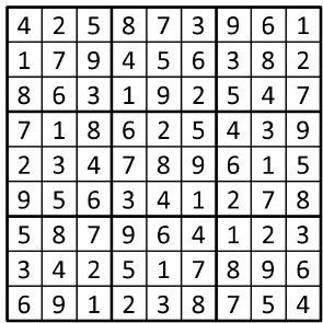 Completed grid for puzzle 14