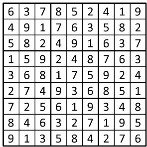 Completed grid for puzzle 140