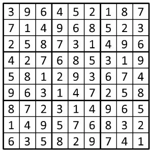 Completed grid for puzzle 141