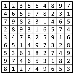 Completed grid for puzzle 144