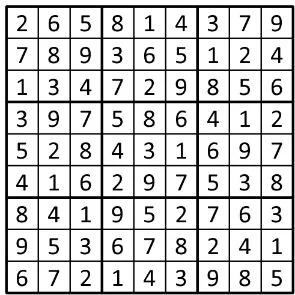 Completed grid for puzzle 146