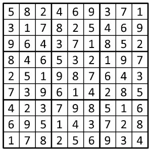 Completed grid for puzzle 15