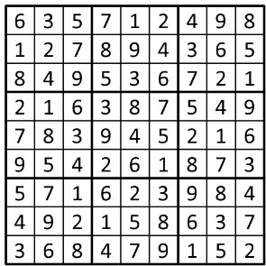 Completed grid for puzzle 150