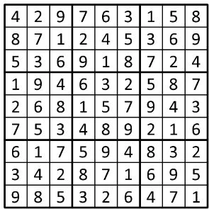 Completed grid for puzzle 152
