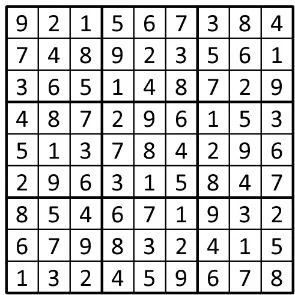 Completed grid for puzzle 153