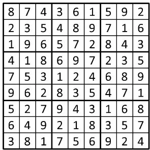 Completed grid for puzzle 159