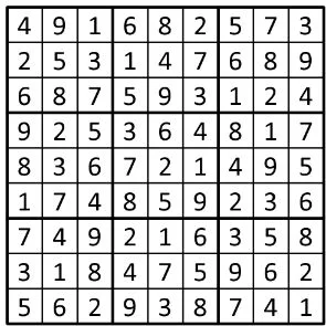 Completed grid for puzzle 16
