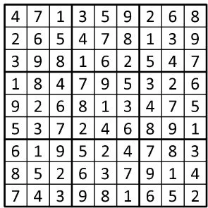 Completed grid for puzzle 161