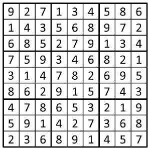 Completed grid for puzzle 162