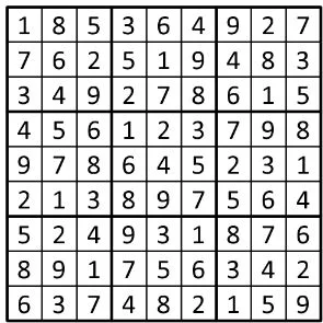Completed grid for puzzle 164