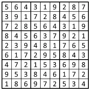 Completed grid for puzzle 165