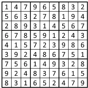 Completed grid for puzzle 166
