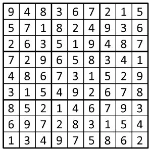 Completed grid for puzzle 167