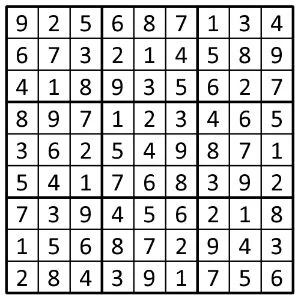 Completed grid for puzzle 169