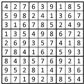 Completed grid for puzzle 170