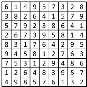 Completed grid for puzzle 172