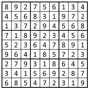 Completed grid for puzzle 173