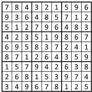 Completed grid for puzzle 174